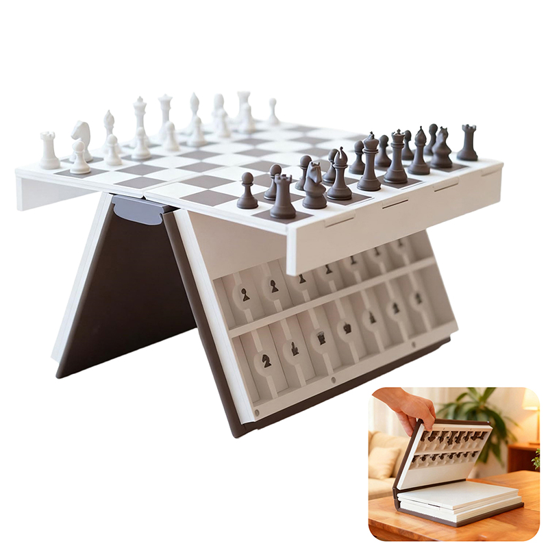 Board Game Print - Шахматный набор 3D-печатный, складная доска-книга, портативная