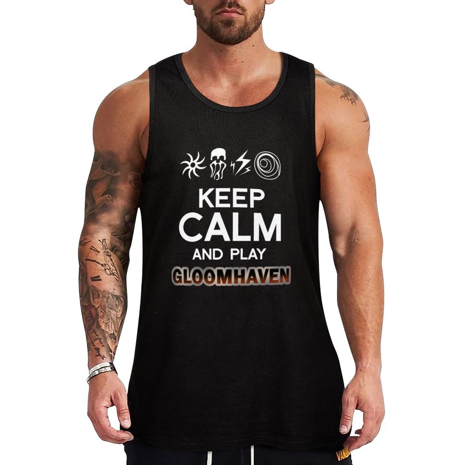 Board Game Print - Футболка-майка Keep Calm and Play Gloomhaven