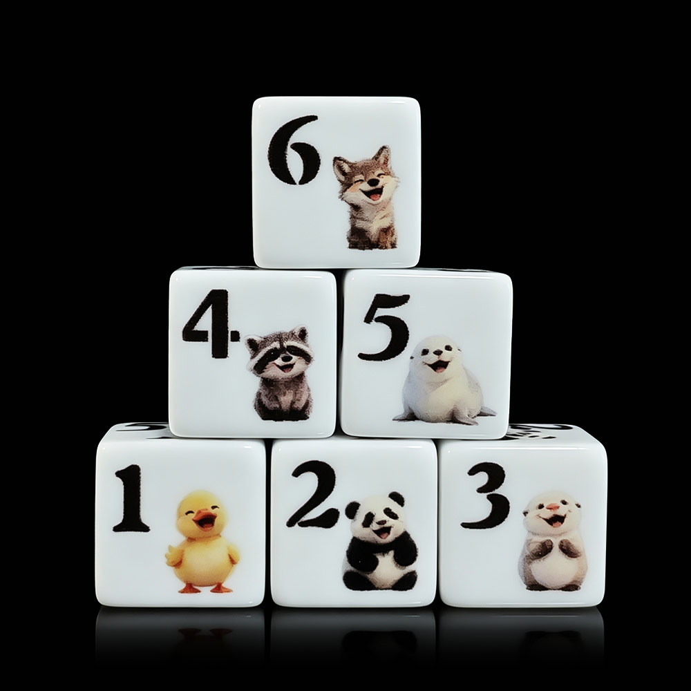Board Game Print - 12 штук акриловых игральных костей D6