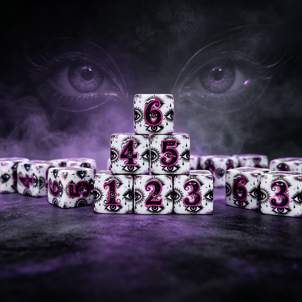 12 шт. акриловых игральных кос – обзор и цена Board Game Print